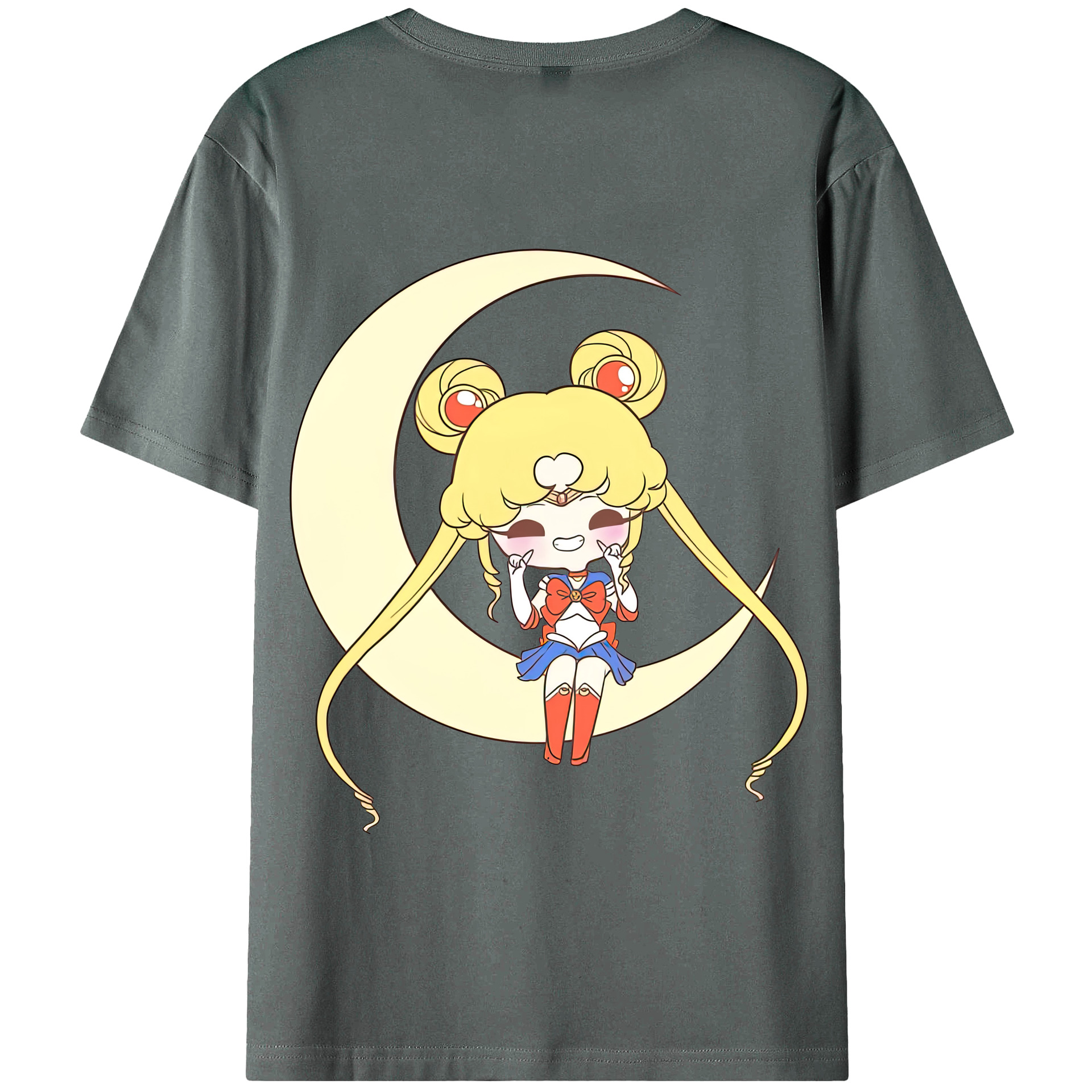 （画像用） 美少女戦士セーラームーン 月野 うさぎ つきの うさぎ Sailor Moon Tsukino Usagi 綿100％半袖Tシャツ（背面プリント）